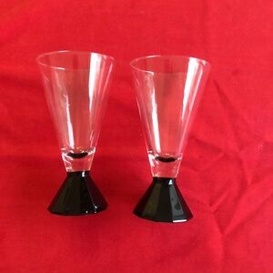 Elegant Black Base Glasses Set